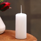 Набор свечей - цилиндров, 4х9 см, набор 4 шт, 11 ч,  белая - фото 24553459