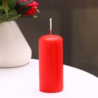 Набор свечей - цилиндров, 4х9 см, набор 4 шт, 11 ч,  красная - Фото 6