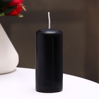 Набор свечей - цилиндров, 4х9 см, набор 4 шт, 11 ч, черная - фото 23905188