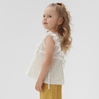 Блузка для девочки MINAKU, цвет белый, рост 98 см - Фото 5