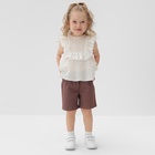 Блузка для девочки MINAKU: Cotton collection, белая, рост 104 см - Фото 2