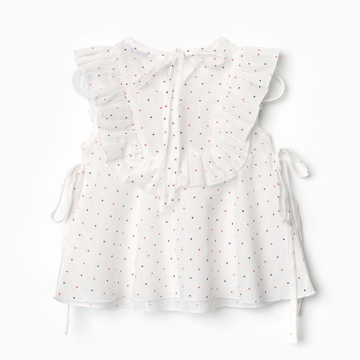 Блузка для девочки MINAKU, цвет белый, рост 110 см - фото 1928526257