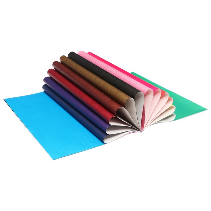 Бумага цветная А4, 32 листа на скрепке "Разноцветные волны", 16 цветов, блок офсет №2, 50 г/м2