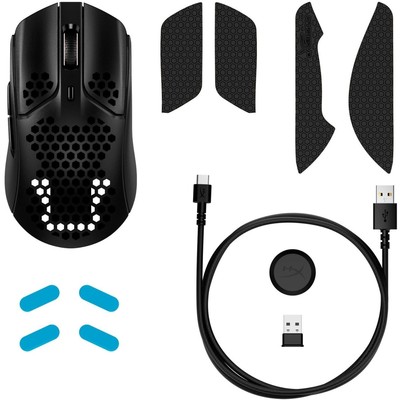 Мышь HyperX Pulsefire Haste черный оптическая (16000dpi) беспроводная USB (5but)