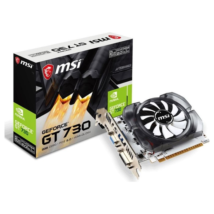 Видеокарта MSI PCI-E N730-2GD3V3 NVIDIA GeForce GT 730 2Gb 64bit GDDR3 902/1600 DVIx1 HDMIx   103395 - фото 51642198