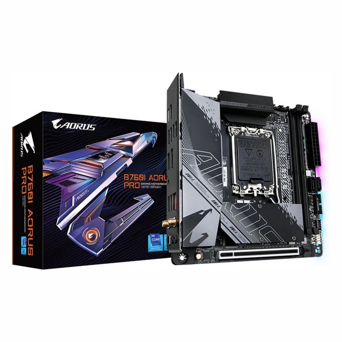 Материнская плата Gigabyte B760I AORUS PRO Soc-1700 Intel B760 2xDDR5 mini-ITX AC`97 8ch(7.   103396 - фото 51540316