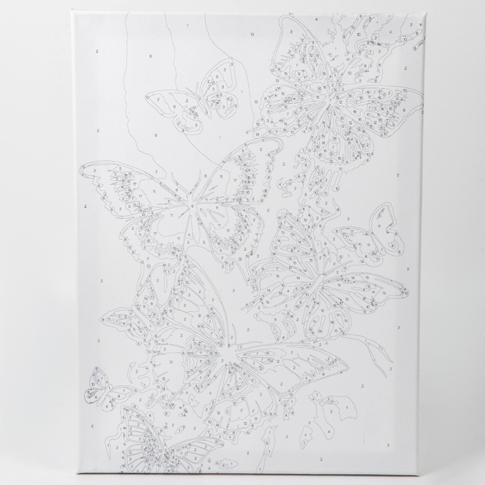 Картина по номерам с подрамником и поталью «Магические бабочки», 30 х 40 см