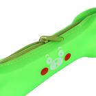 Пенал школьный Calligrata «Кость» на молнии, силиконовый, неоновый салатовый - Фото 3