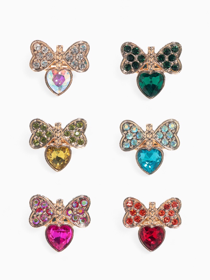 Брошь «Сердце» с бантиком, МИКС в золоте - Фото 1