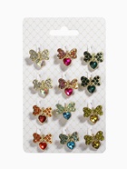 Брошь «Сердце» с бантиком, МИКС в золоте - Фото 4