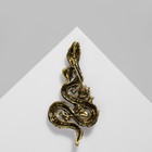 Брошь «Змея» с камнями, цветная в чернёном золоте - Фото 2