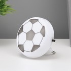 Ночник "Футбольный мяч" LED бело-черный 7х6х6,5 см RISALUX - фото 321126339