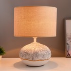 Настольная лампа "Камелия" Е27 40Вт бело-серый 27,5х27,5х39,5 см RISALUX - Фото 2