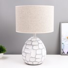 Настольная лампа «Камилла» Е27 40 Вт бело-серый 27.5×27.5×42.5 см RISALUX - Фото 1