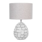 Настольная лампа "Камилла" Е27 40Вт бело-серый 27,5х27,5х42,5 см RISALUX - Фото 6