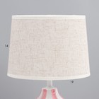 Настольная лампа "Лейла" Е14 40Вт бело-розовый 20х20х33 см RISALUX - Фото 3