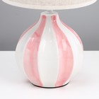 Настольная лампа "Лейла" Е14 40Вт бело-розовый 20х20х33 см RISALUX - Фото 4