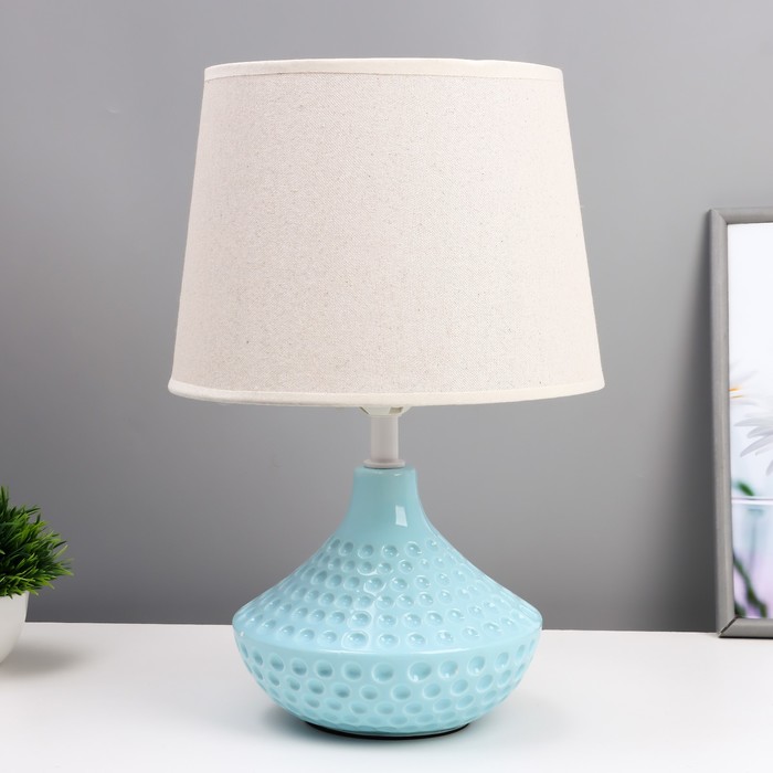 Настольная лампа «Мира» Е27 40 Вт голубой 25×25×37 см RISALUX