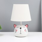 Настольная лампа "Котенок" Е14 40Вт белый 17х17х27 см RISALUX - фото 4251311