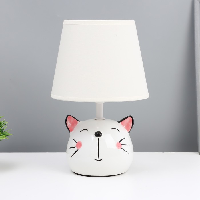 Настольная лампа "Котенок" Е14 40Вт белый 17х17х27 см RISALUX - Фото 1