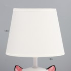 Настольная лампа "Котенок" Е14 40Вт белый 17х17х27 см RISALUX - Фото 4