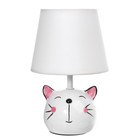Настольная лампа "Котенок" Е14 40Вт белый 17х17х27 см RISALUX - Фото 7