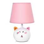 Настольная лампа "Киса" Е14 40Вт бело-розовый 17х17х27 см RISALUX - Фото 6