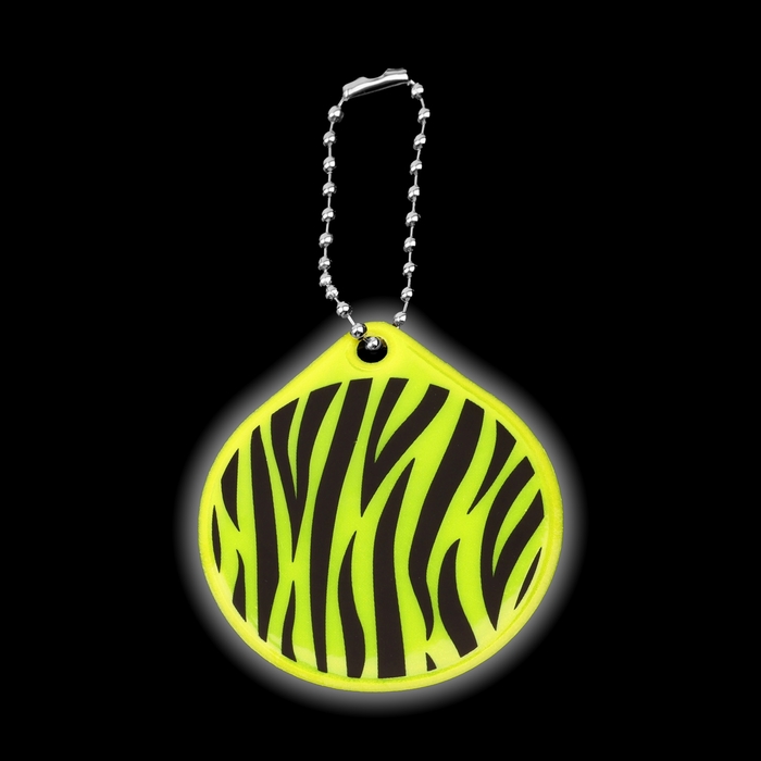 Светоотражающий элемент «Узор зебра», двусторонний, 5 × 5,7 см, цвет МИКС