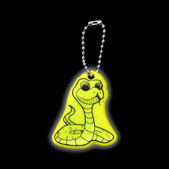 Светоотражающий элемент «Змейка», двусторонний, 4,5 × 6,2 см, цвет МИКС