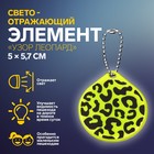 Светоотражающий элемент «Узор леопард», двусторонний, 5 × 5,7 см, цвет МИКС - фото 304669895