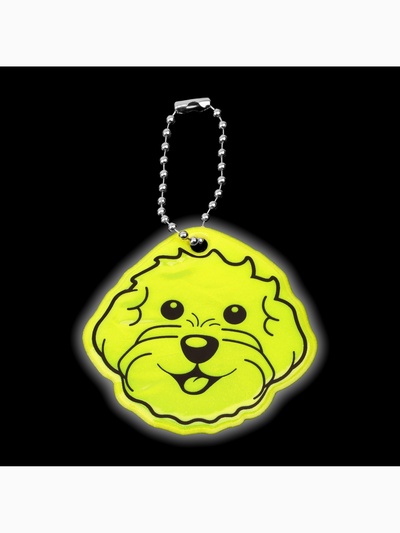 Светоотражающий элемент «Морда», двусторонний, 5.9×6 см, жёлтый