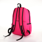 Рюкзак школьный на молнии, 4 кармана, цвет розовый - фото 11183535
