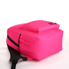 Рюкзак школьный на молнии, 4 кармана, цвет розовый - фото 11183536