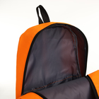 Рюкзак школьный на молнии, 4 кармана, цвет оранжевый - фото 11183549