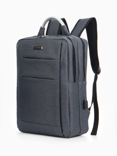 Рюкзак городской на молнии, с отделом для ноутбука, карманами, с USB разъёмом, размер 30×12×42 см, серый