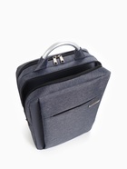 Рюкзак городской на молнии, 2 кармана, с USB, цвет серо-синий 10205352 - фото 16738442