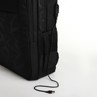 Рюкзак молодёжный, 2 отдела на молнии, 4 кармана, с USB, цвет чёрный - Фото 5