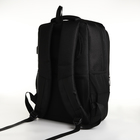 Рюкзак молодёжный, 2 отдела на молнии, 4 кармана, с USB, цвет чёрный - Фото 4