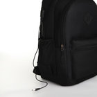 Рюкзак школьный, 2 отдела на молнии, наружный карман, с USB, цвет чёрный - фото 11183738