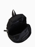 Рюкзак школьный на молнии, с карманами, однотонный, размер 29×14.5×45 см, чёрный 10205552