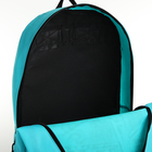 Рюкзак молодёжный на молнии, наружный карман, цвет голубой - Фото 4