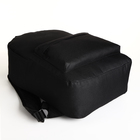 Рюкзак молодёжный на молнии, наружный карман, цвет чёрный - Фото 3