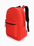 Рюкзак школьный на молнии, с карманами, однотонный, размер 29×14.5×42 см, красный - Фото 9