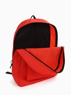 Рюкзак школьный на молнии, с карманами, однотонный, размер 29×14.5×42 см, красный - Фото 4