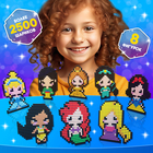 Аквамозаика «Принцессы», 8 фигурок, 2500 шариков - Фото 2