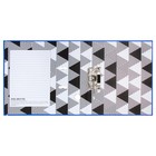 Папка-регистратор А4 75 мм Calligrata ламинированная, джинсовый синий - Фото 6