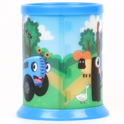 Органайзер для канцелярии, 10×8×8 см, «Синий трактор»