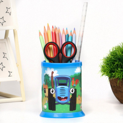 Органайзер для канцелярии, 10×8×8 см, «Синий трактор»