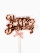 Топпер для торта «День рождения», розовый - фото 119713849