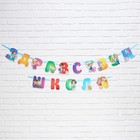 Гирлянда для украшения класса на ленте на 1 Сентября «Здравствуй школа», 300 см - Фото 2
